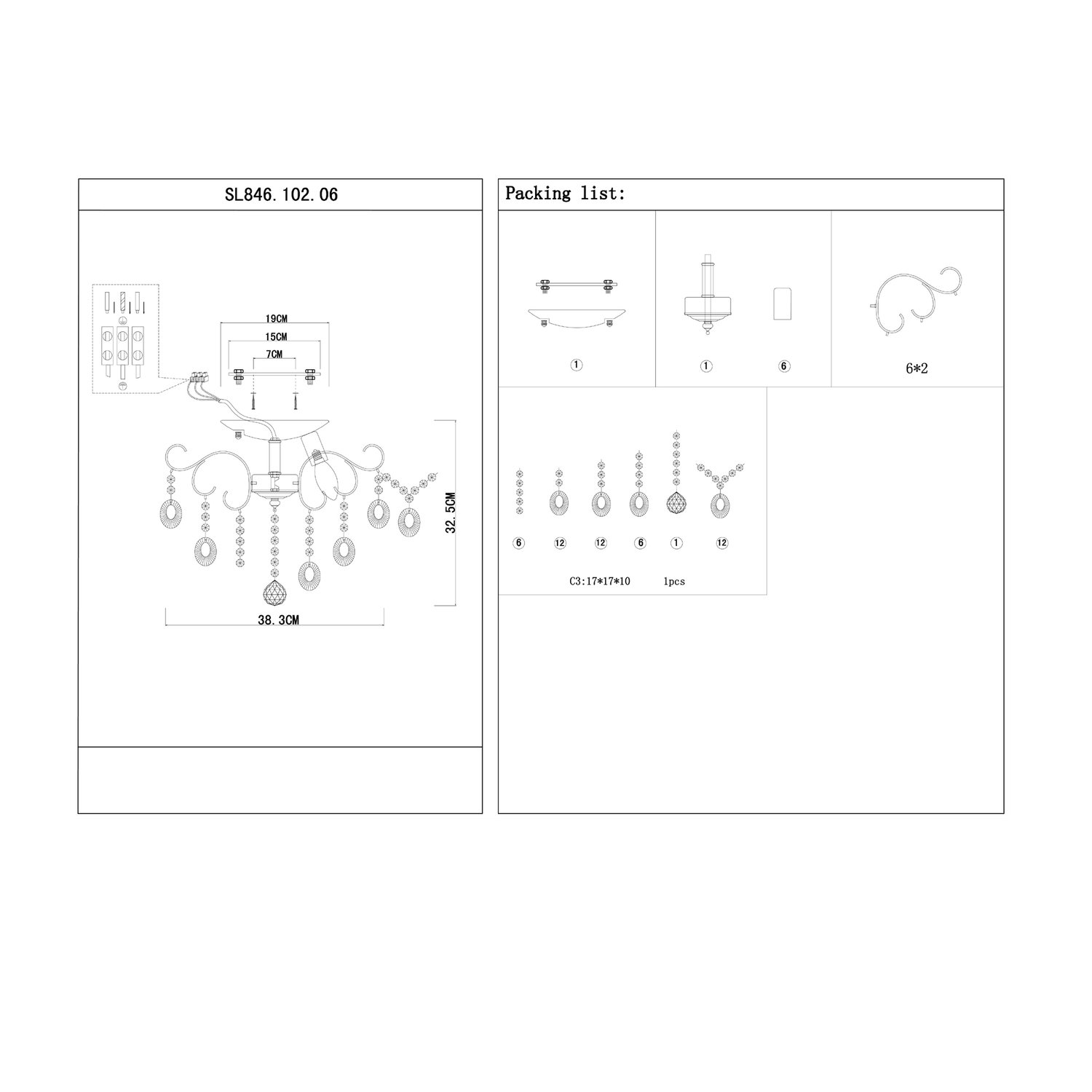 Картинка Потолочная люстра ST Luce Orecchini SL846.102.06