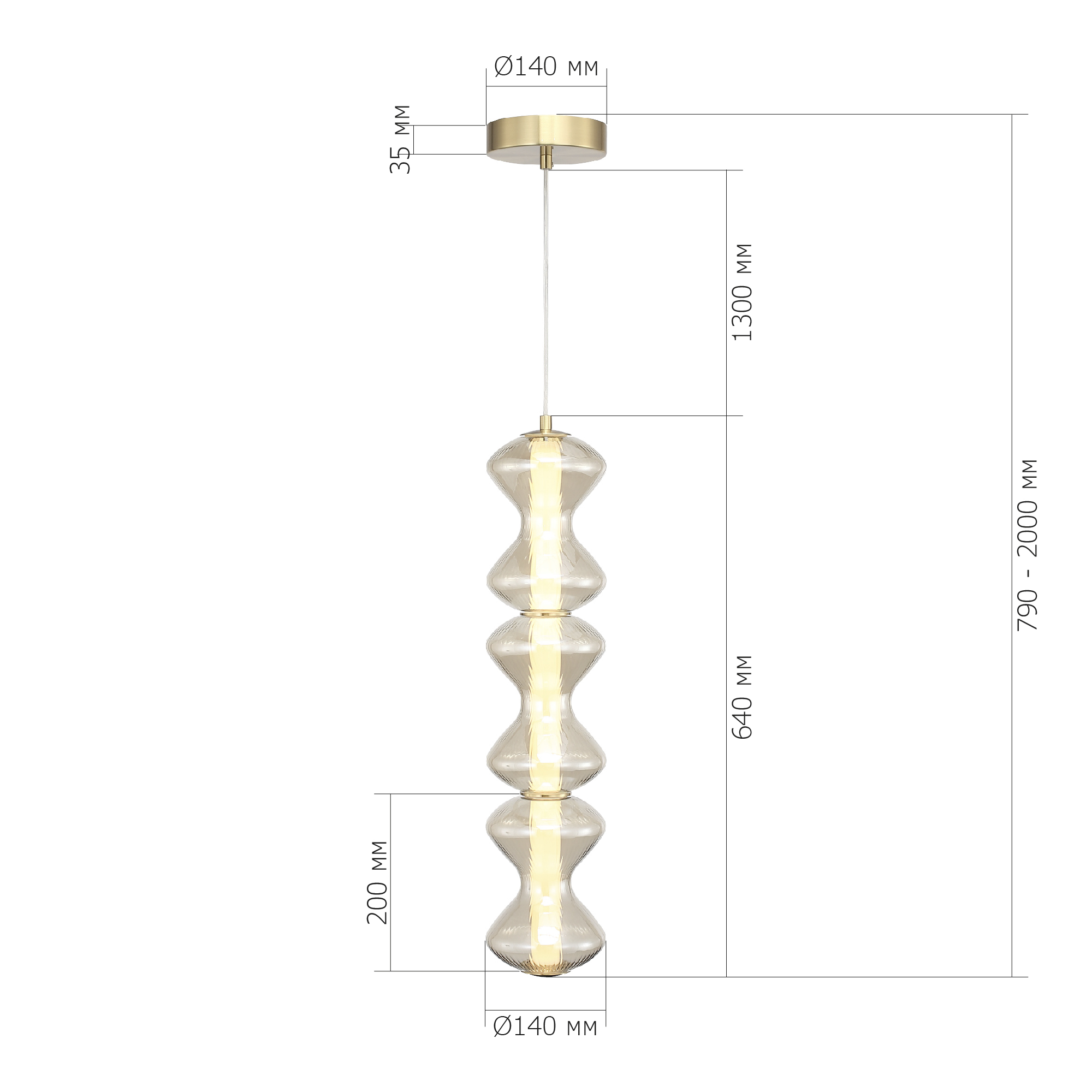 Картинка SL6136.213.01 Светильник подвесной ST-Luce SPINE