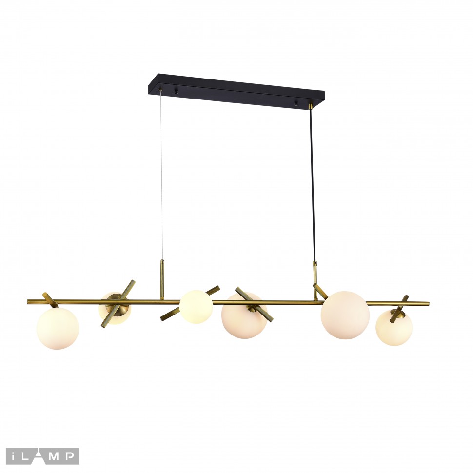 светильник подвесной ilamp golden 2134-6l br+mbk, доставка по Казахстану 