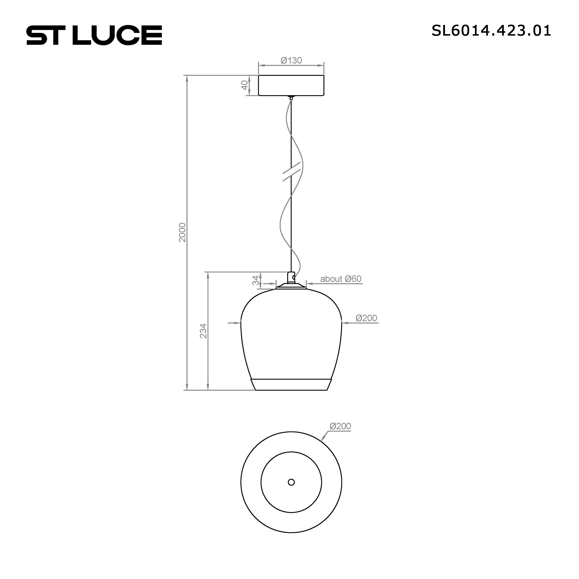 Картинка SL6014.423.01 Светильник подвесной ST-Luce RIPPLE