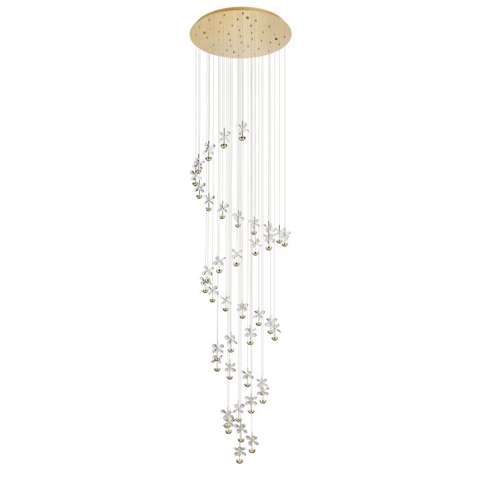 Картинка Светильник подвесной PIANOPOLI 3, сталь, хрусталь, LED
