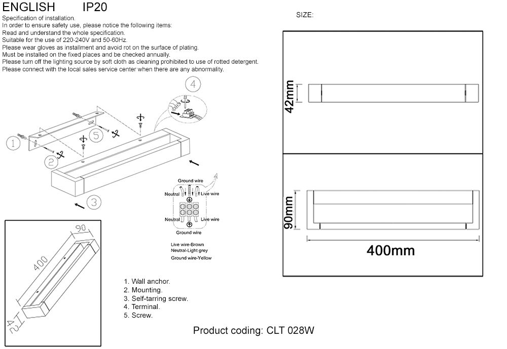 Картинка Бра Crystal Lux CLT 028W WH Crystal Lux 1400/443