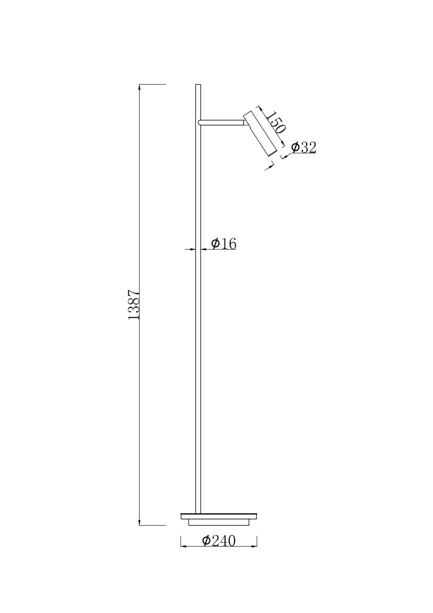 Картинка Торшер Maytoni Estudo Z010FL-L8W3K