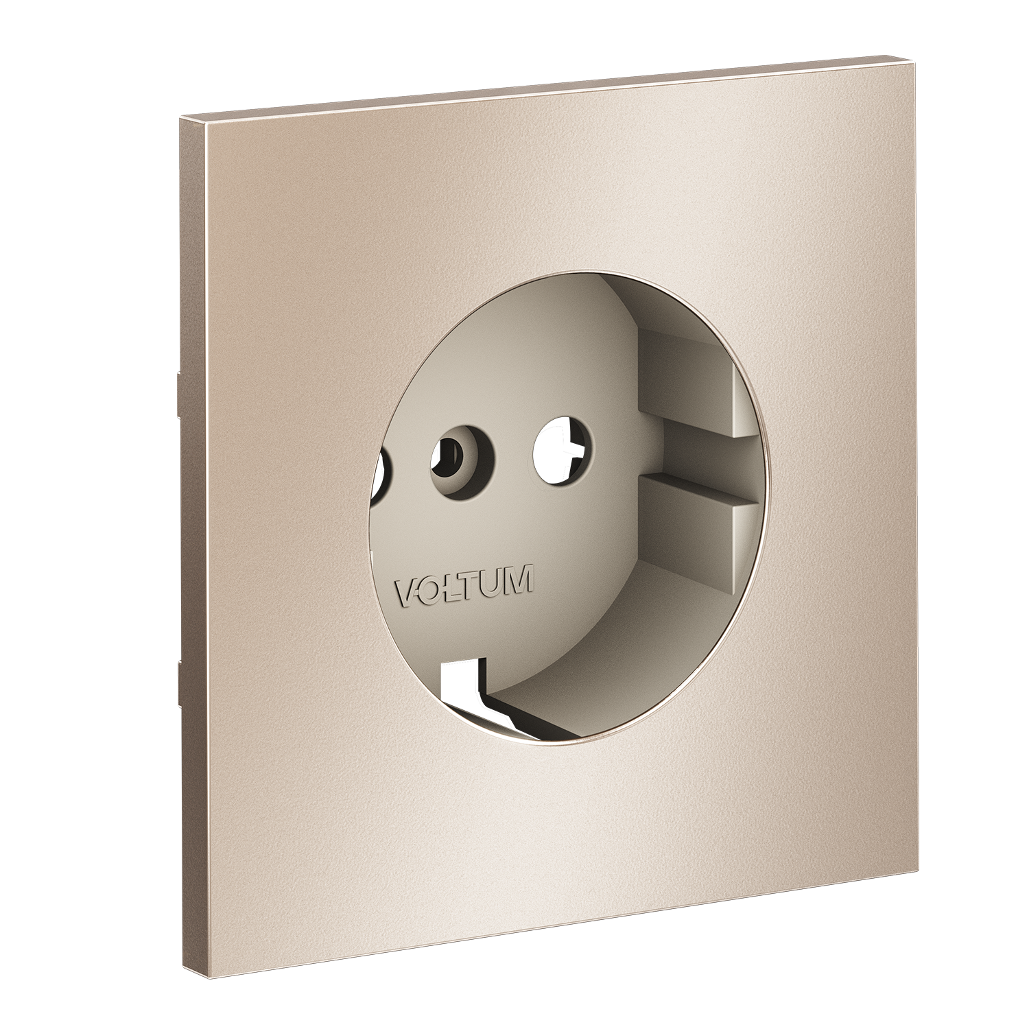 Картинка Накладка для розетки с заземлением, S70 Metal (платина)