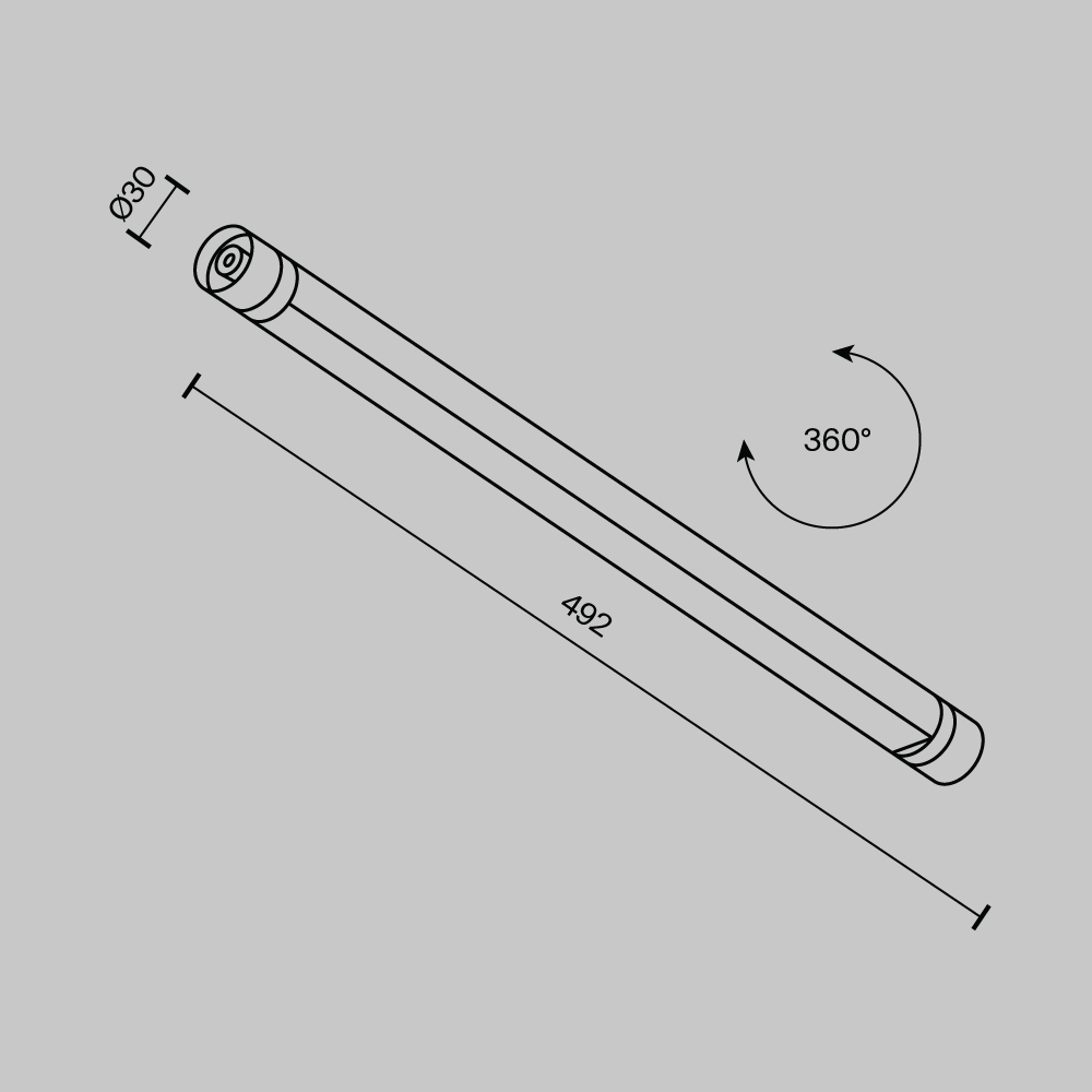 Картинка Светильник Technical C147CL-L500-12W3K-B