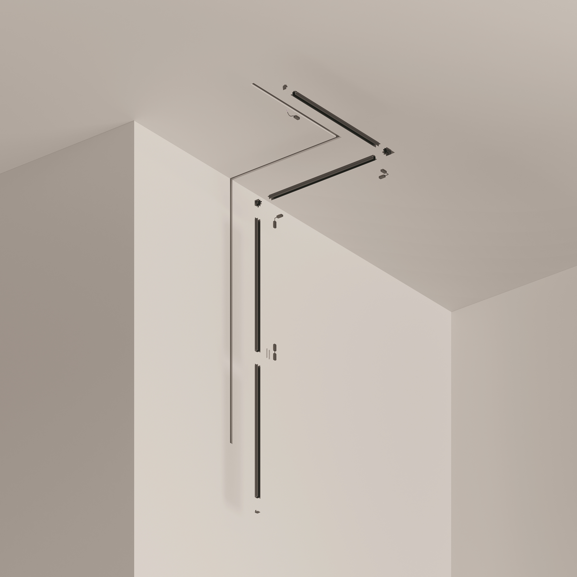 Картинка Шинопровод встраиваемый Technical TRA084MP-12B