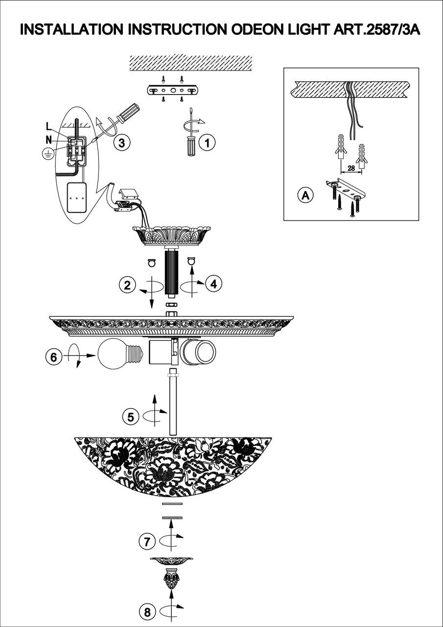 Картинка Потолочный светильник Odeon Light 2587/3A