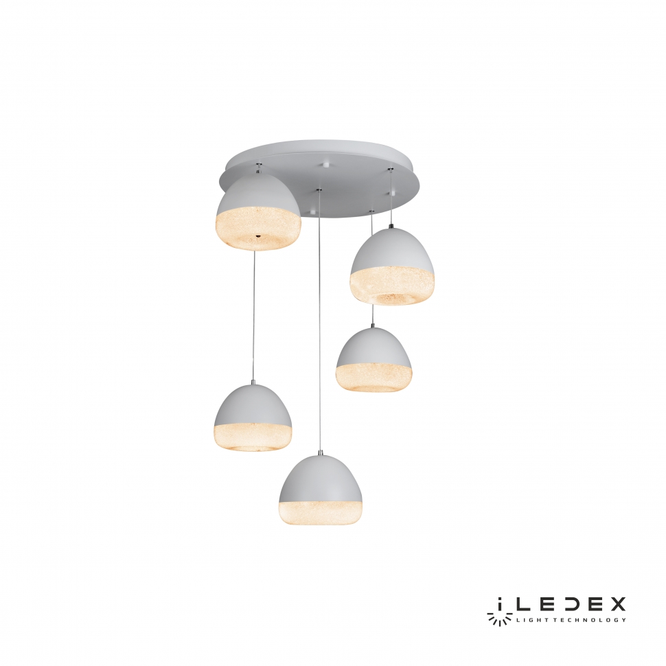 Картинка Подвесная светодиодная люстра iLedex Flake Wld8885-5Y WH