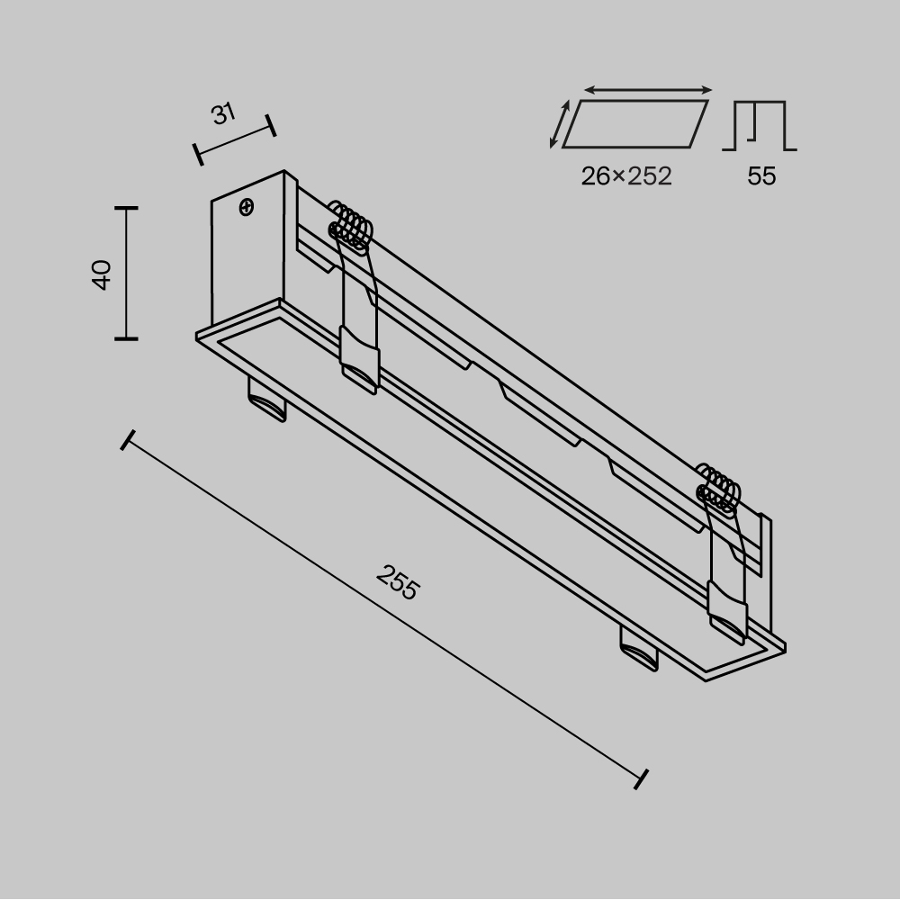 Картинка Встраиваемый светильник Technical DL066-20W3-6K-W