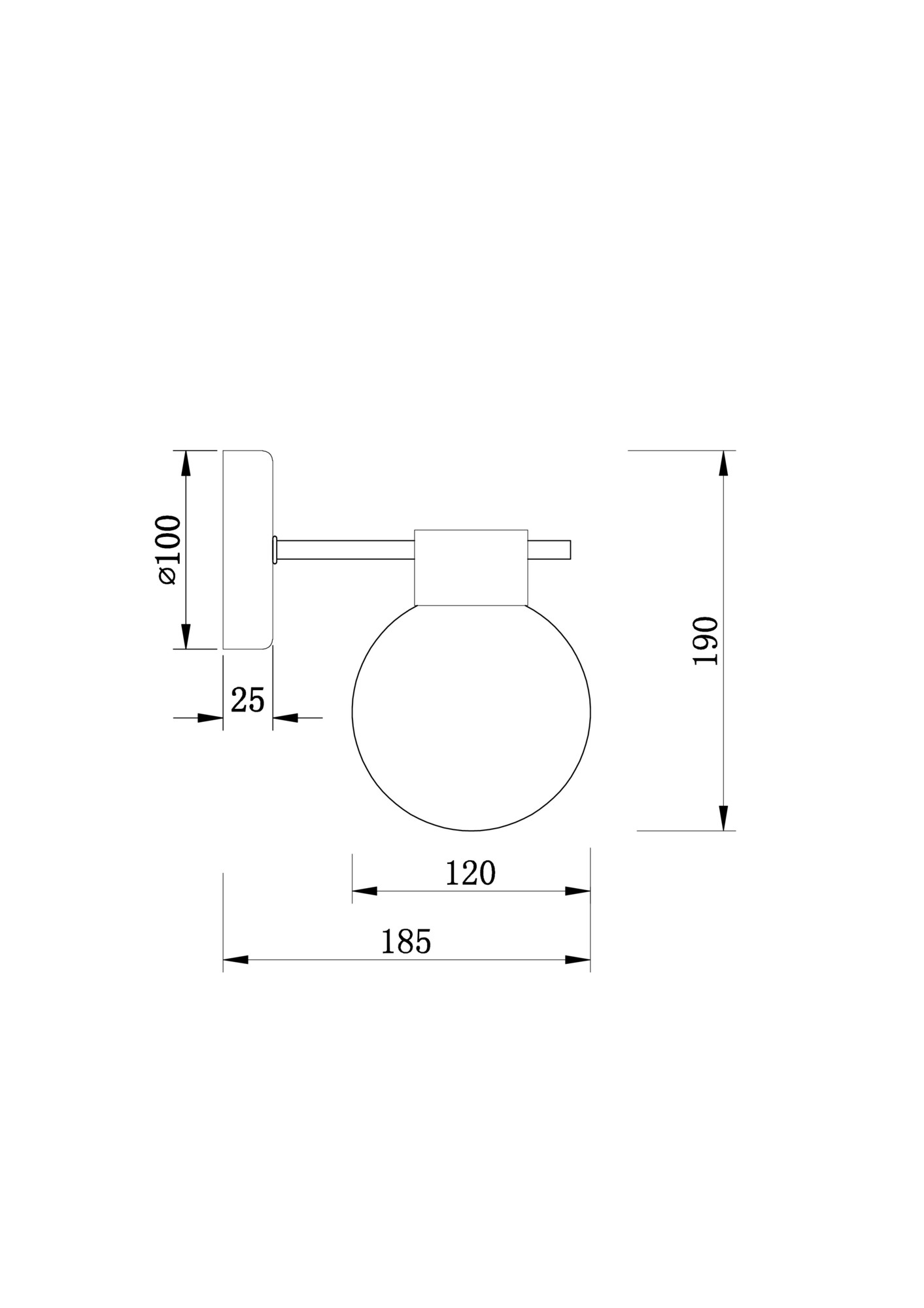 Картинка Настенный светильник (бра) Freya FR5233WL-01BS