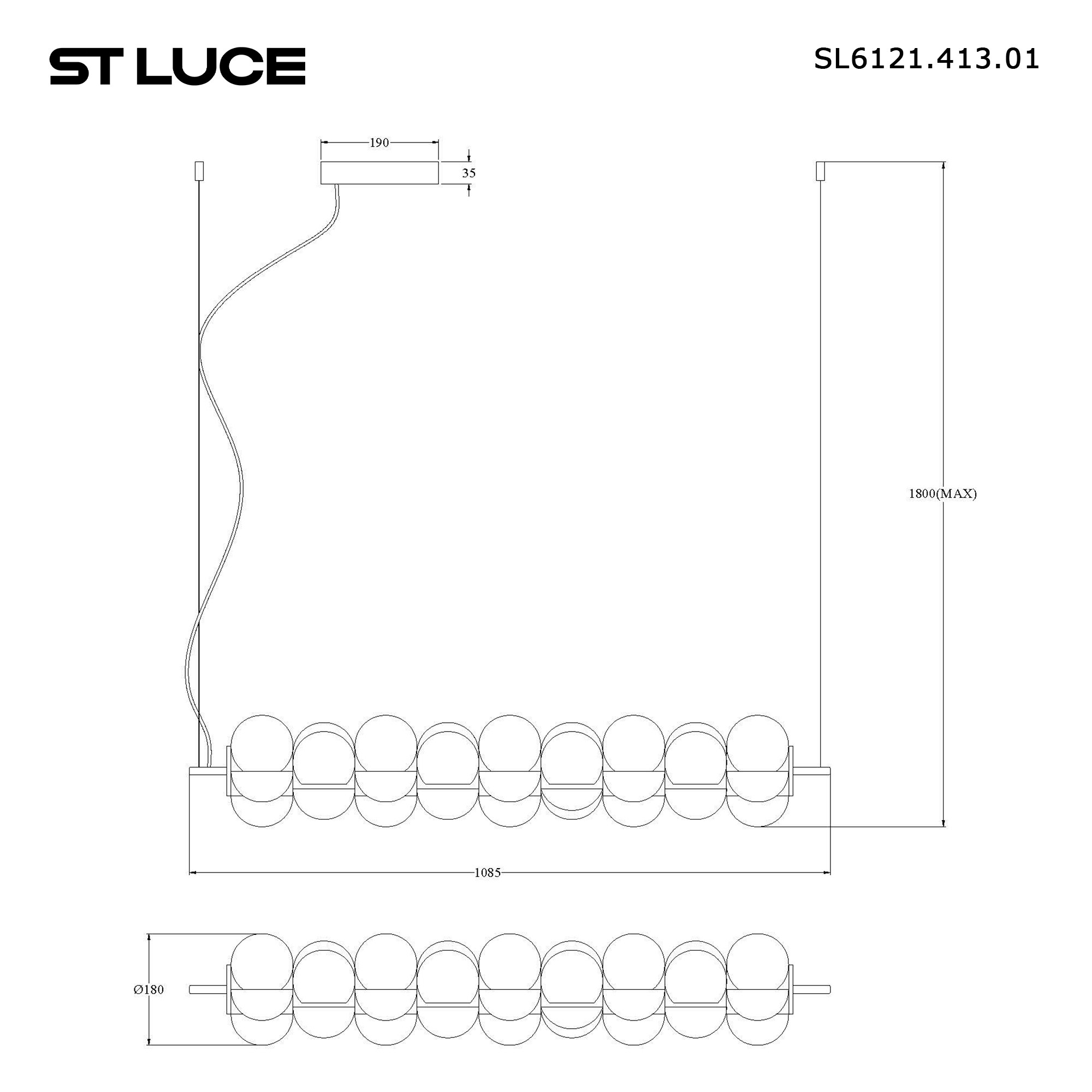 Картинка SL6121.413.01 Светильник подвесной ST-Luce TALISMAN