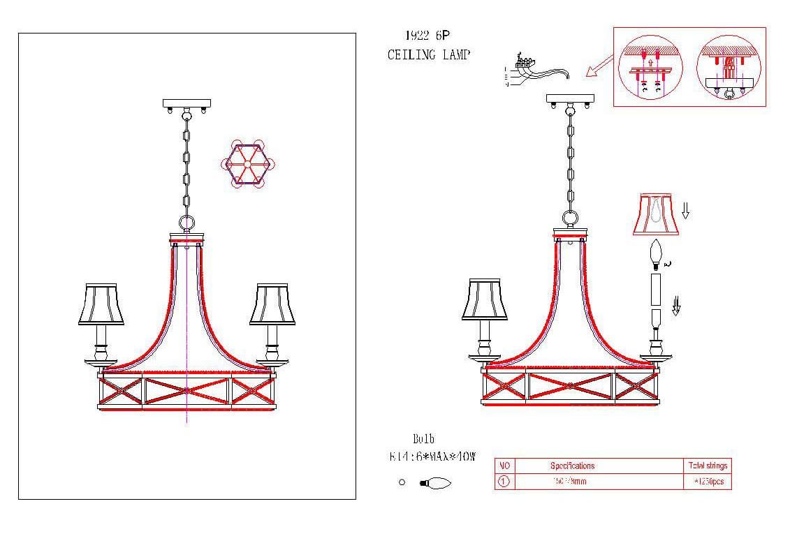 Картинка Подвесная люстра Favourite Marquise 1921-6P
