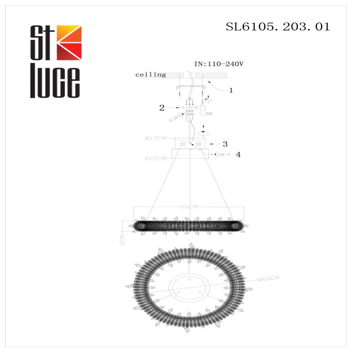 Картинка Подвесной светодиодный светильник ST Luce Lucchero SL6105.203.01