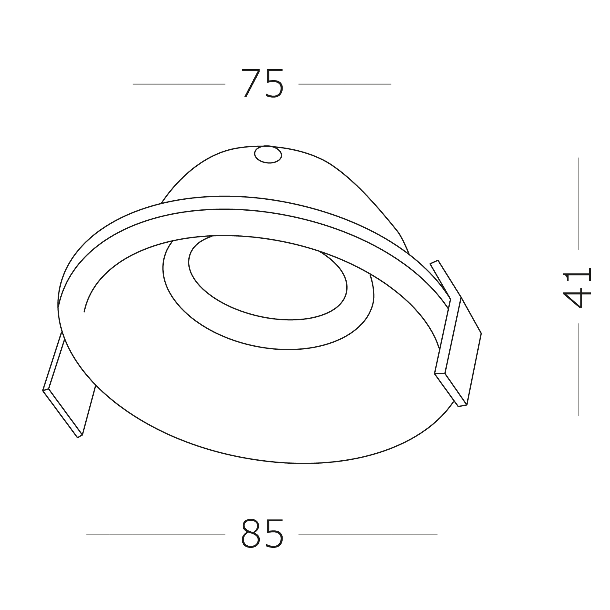 Картинка ST257.408.01 Светильник встраиваемый. Без ламп
