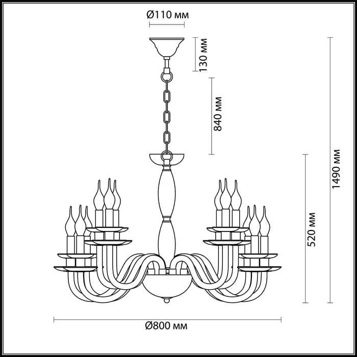 Картинка Подвесная люстра Odeon Light Capri 4187/12