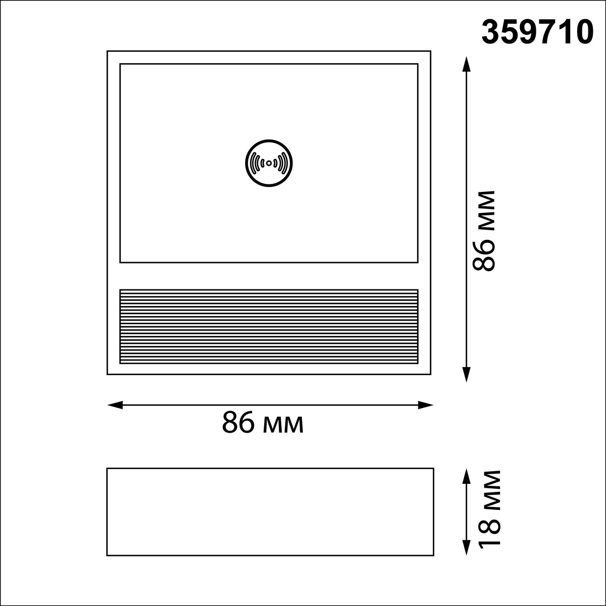 Картинка Светильник накладной сенсорный для лестниц Novotech 359710