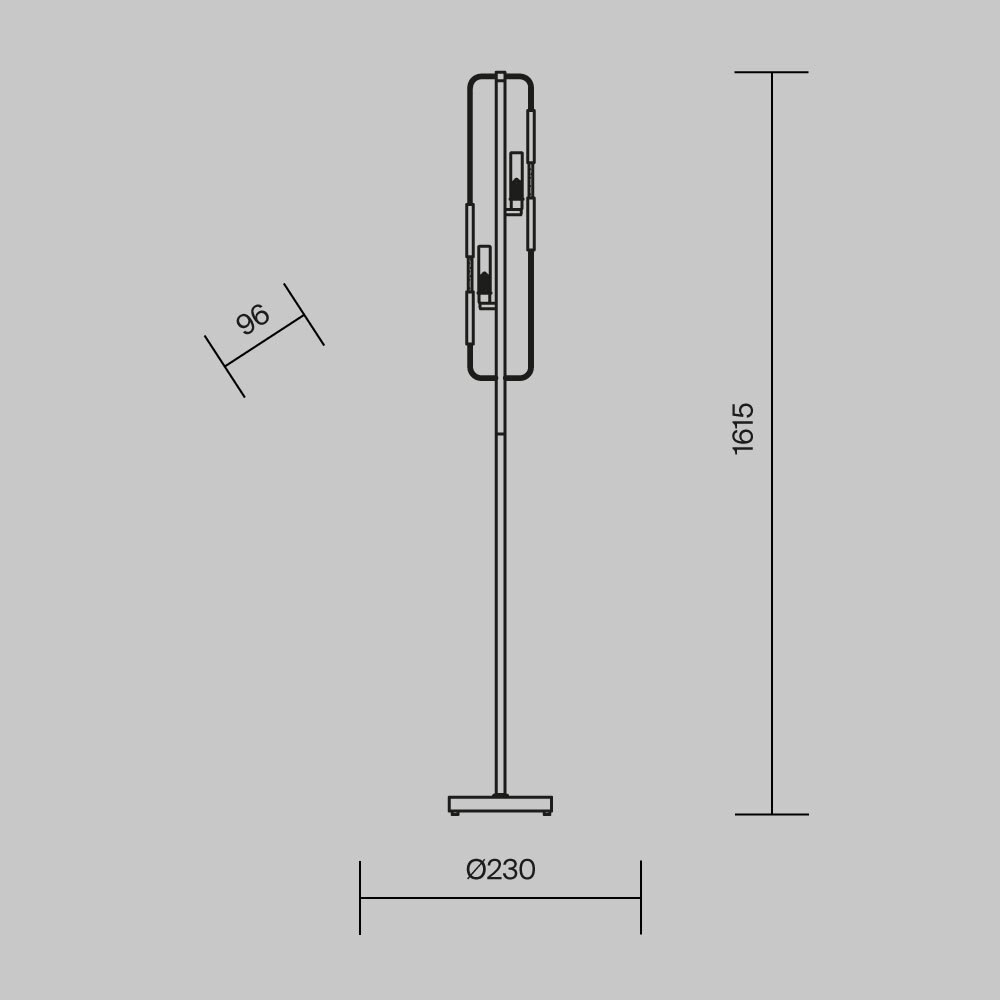 Картинка Напольный светильник (торшер) Maytoni MOD099FL-02G