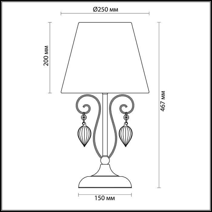Картинка Настольная лампа Odeon Light Classic Niagara 3921/1T