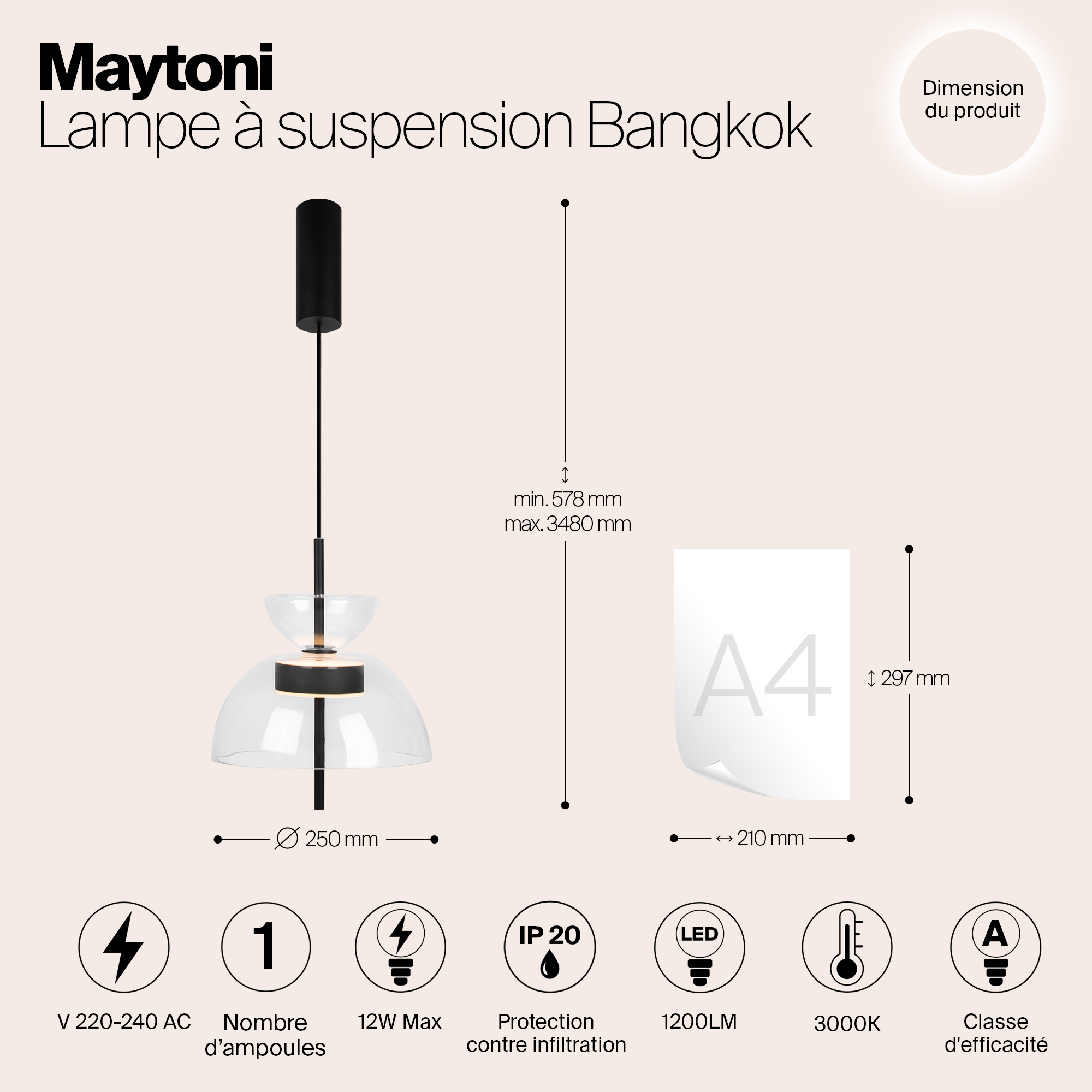 Картинка Подвесной светильник Maytoni MOD185PL-L6B3K2
