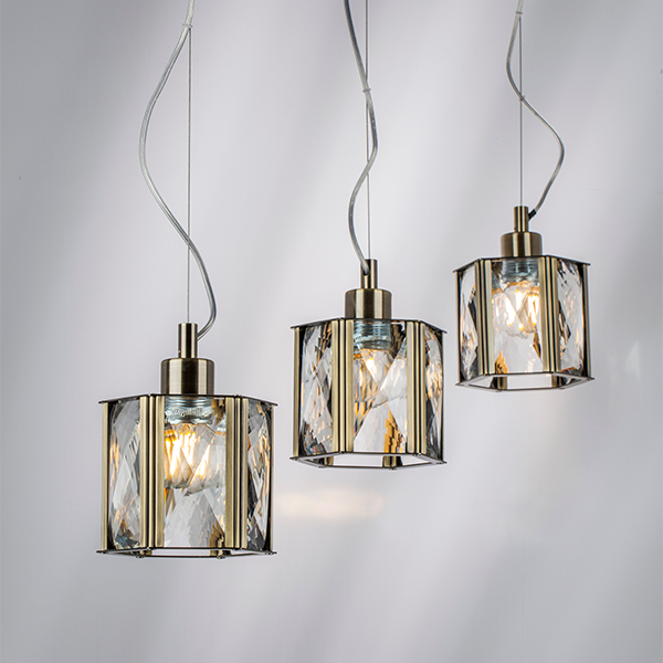 Картинка 722013 Люстра LIMPIO 1х40W E27 БРОНЗА/ПРОЗРАЧНЫЙ