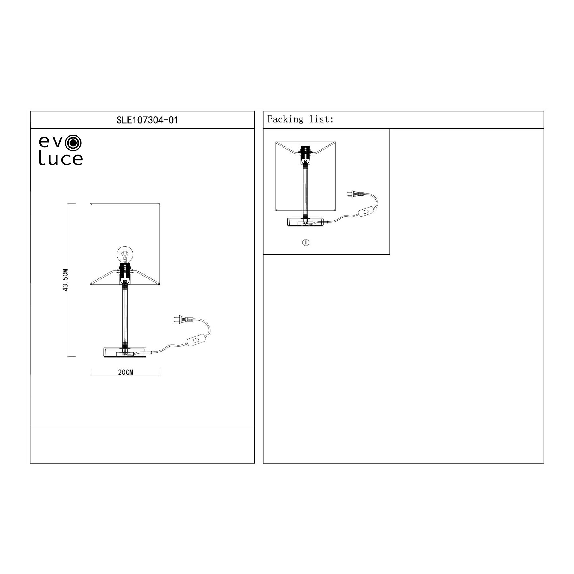 Картинка Прикроватная лампа Evoluce Noia SLE107304-01