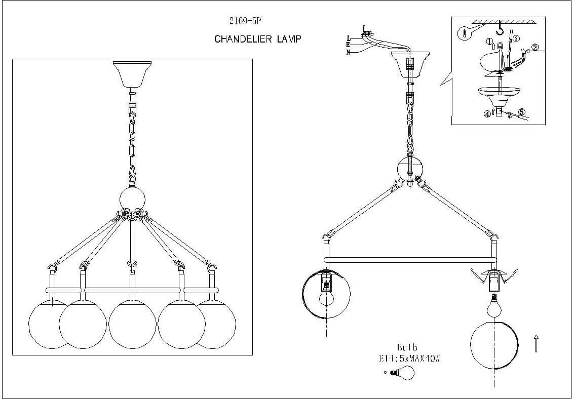 Картинка Подвесная люстра F-Promo Cirque 2169-5P