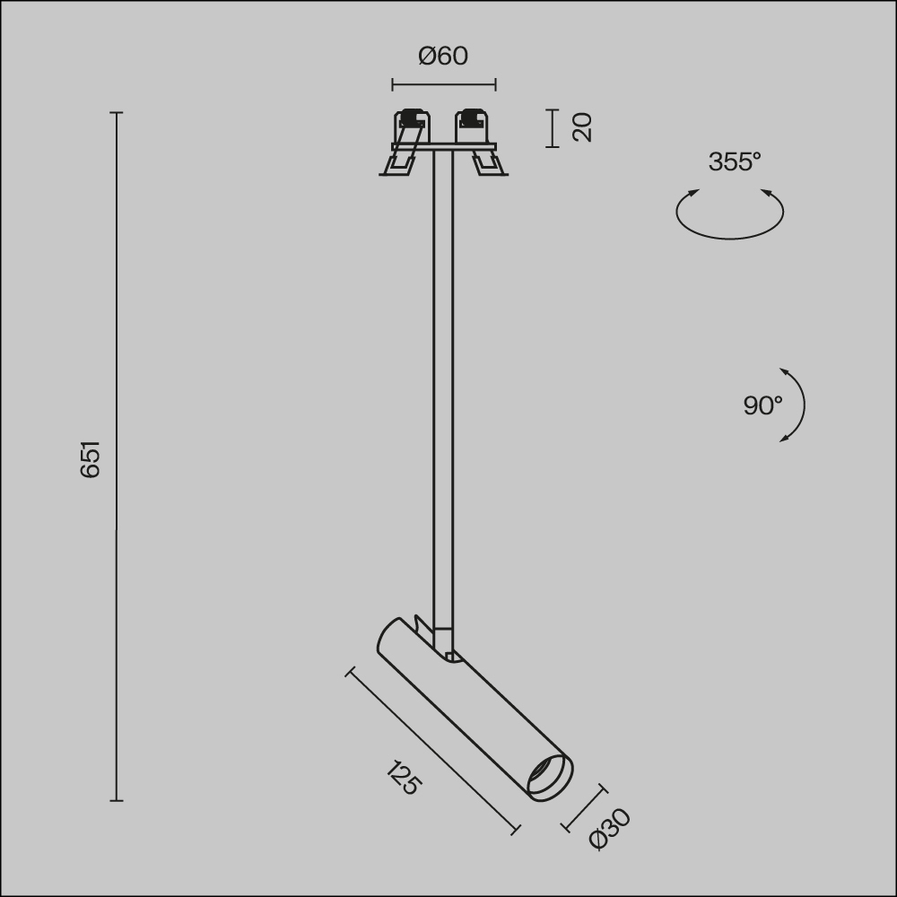 Картинка Подвесной светильник Technical P141RS-L125-6W4K-BBS Focus T