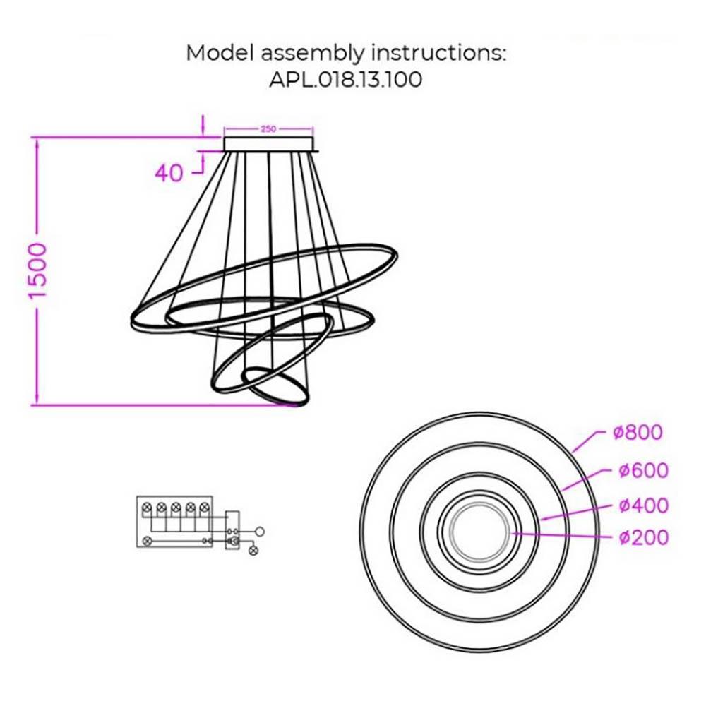 Картинка Подвесная светодиодная люстра Aployt Janina APL.018.13.100