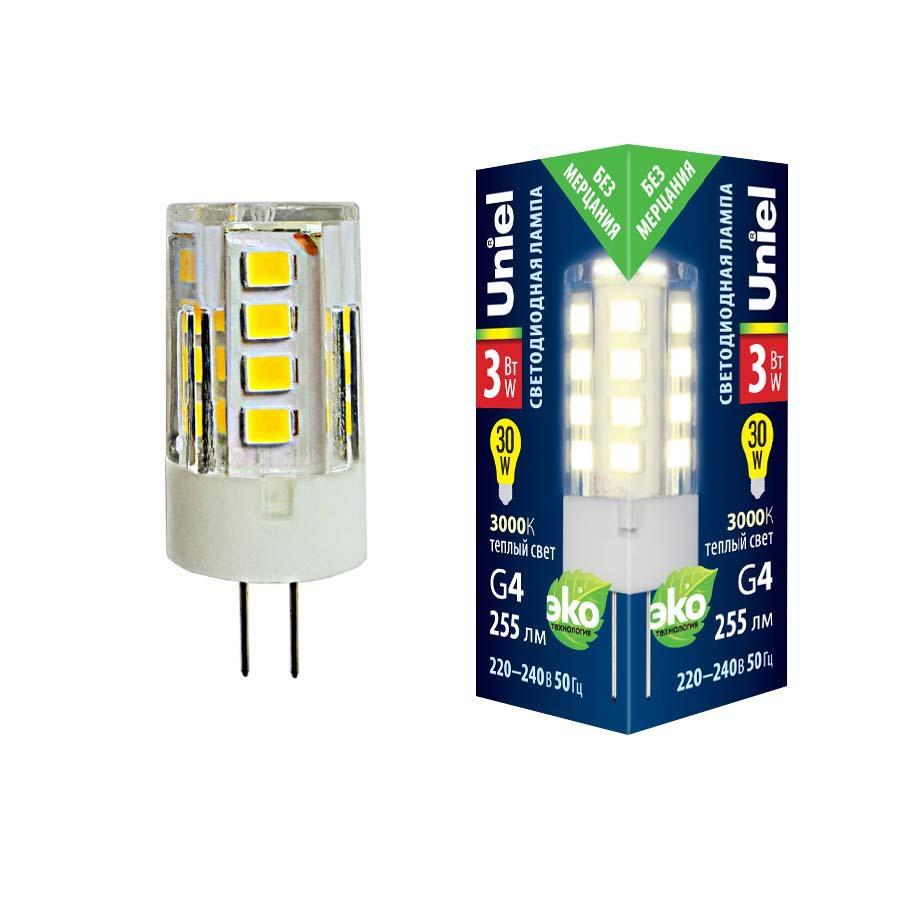 Картинка LED-JC-220/3W/3000K/G4/CL GLZ09TR картон
