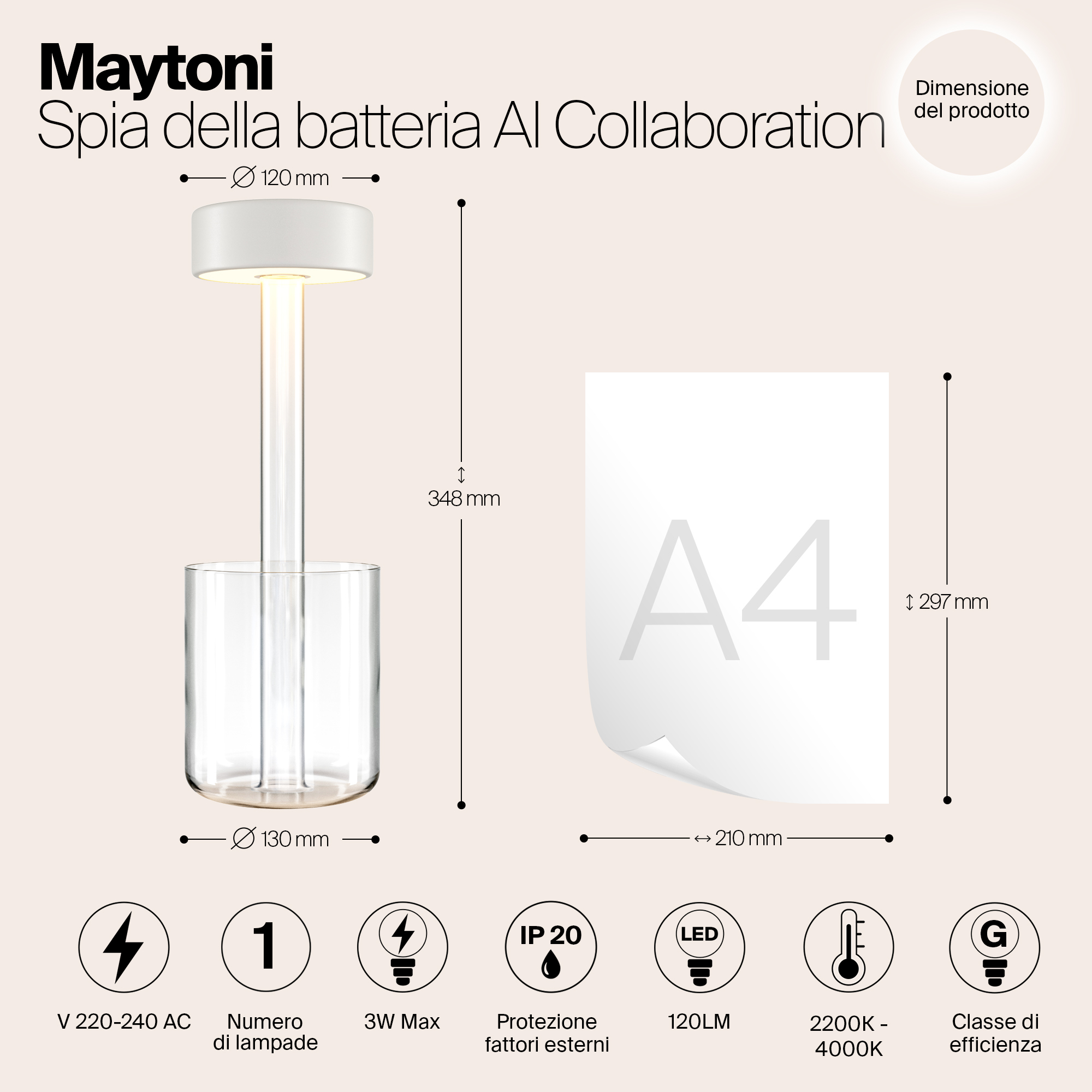 Картинка Аккумуляторный светильник Maytoni MOD229TL-L3W3K1