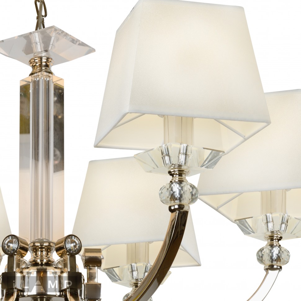 Картинка Подвесная люстра iLamp Blues P9404-6 Никель+белый