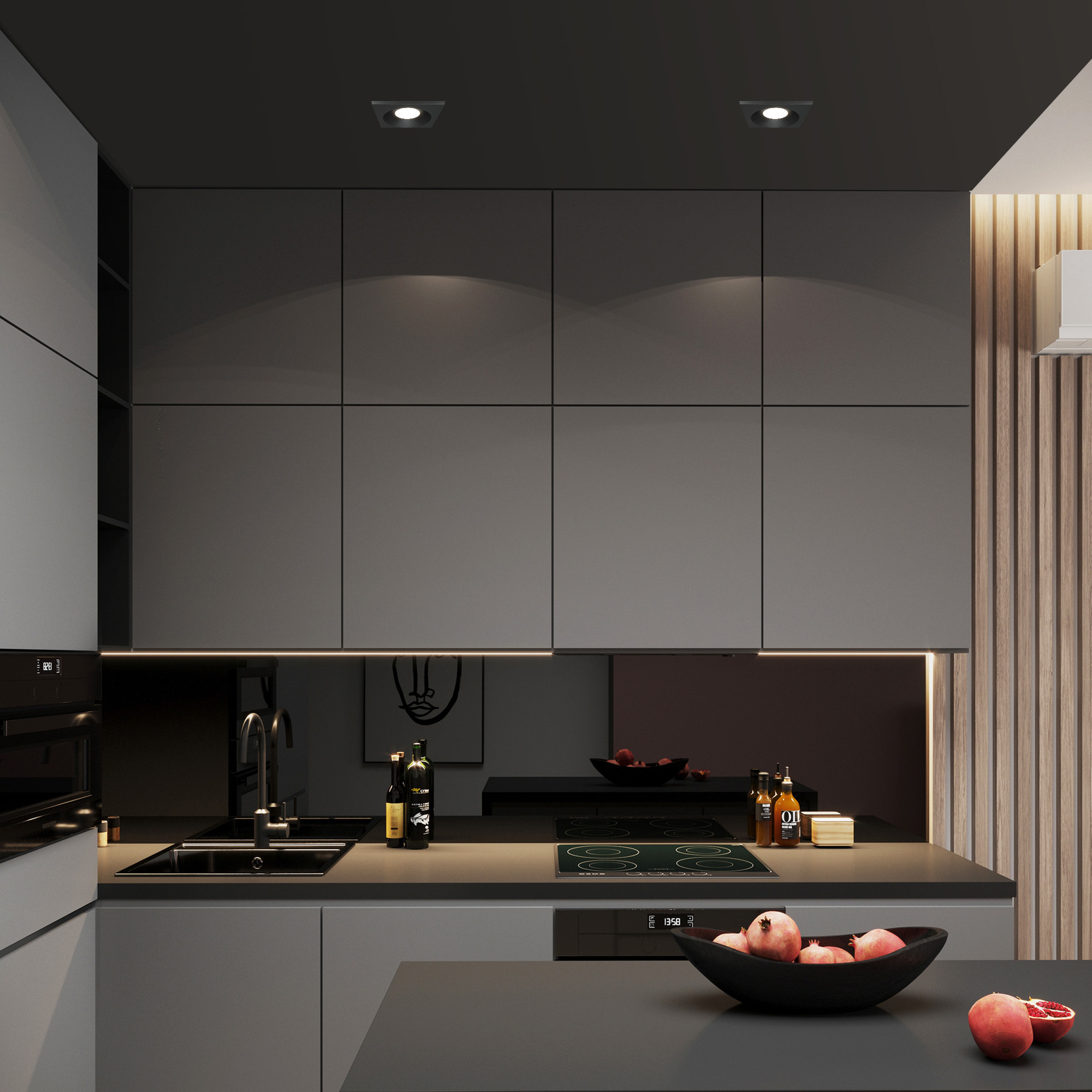 Картинка Встраиваемый светильник Maytoni Zoom DL033-2-01B