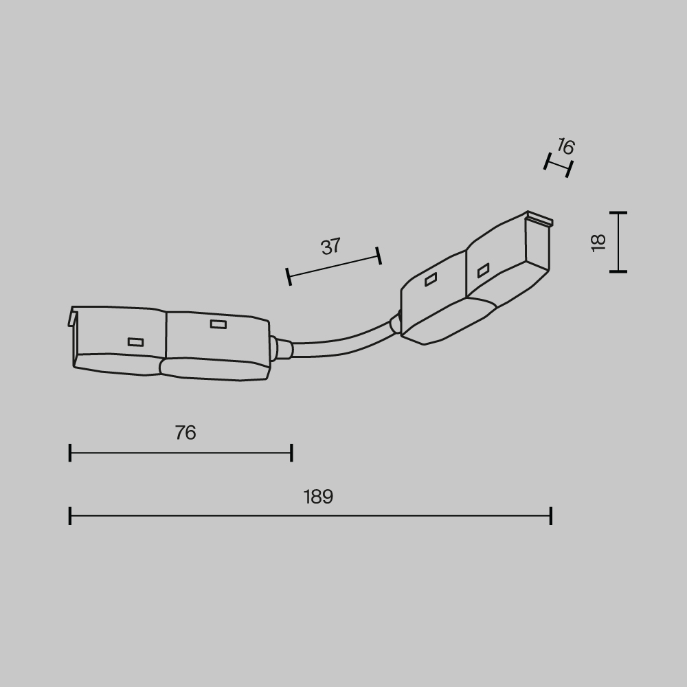 Картинка Комплектующие для трековой системы Technical TRA034CS-B
