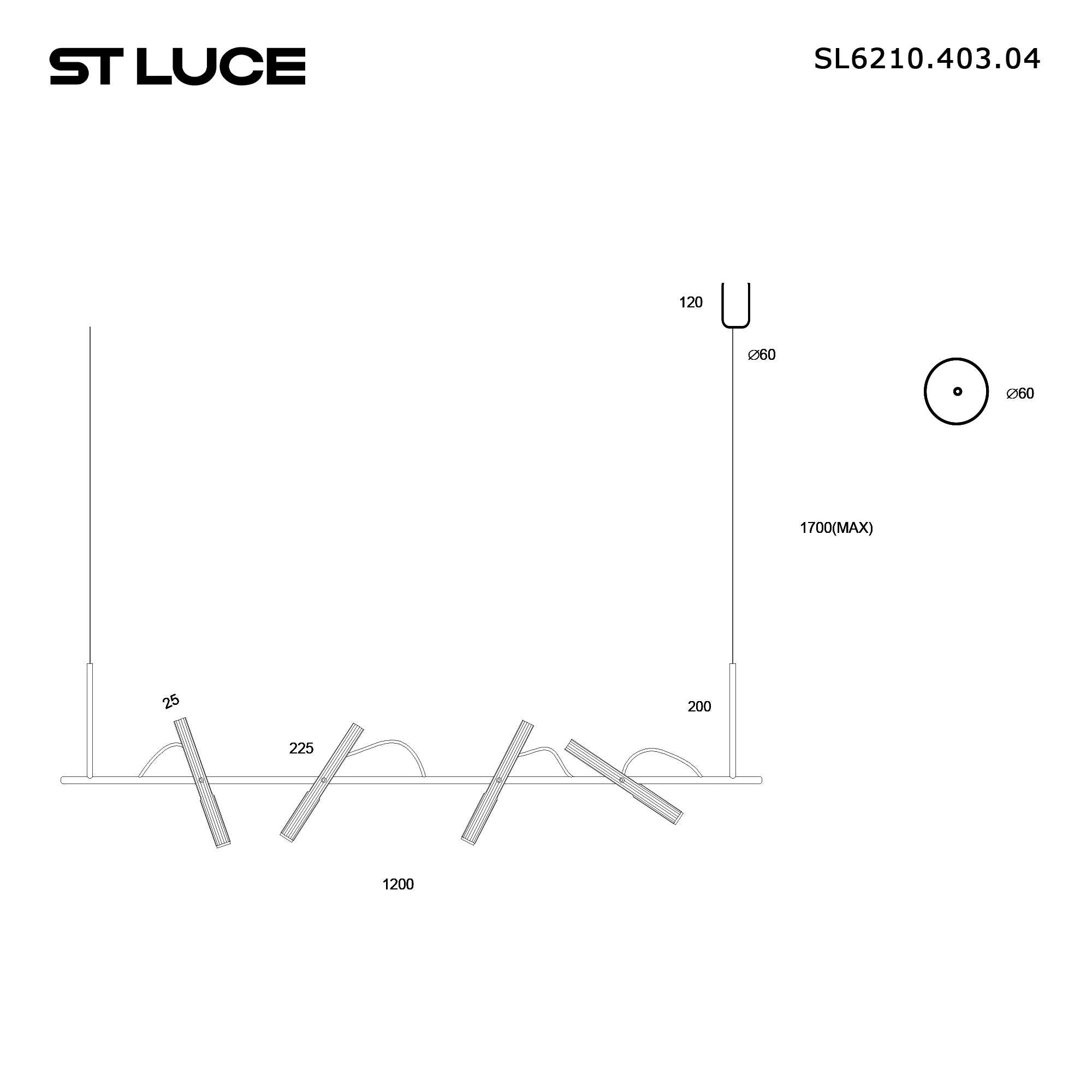 Картинка SL6210.403.04 Светильник подвесной ST-Luce 