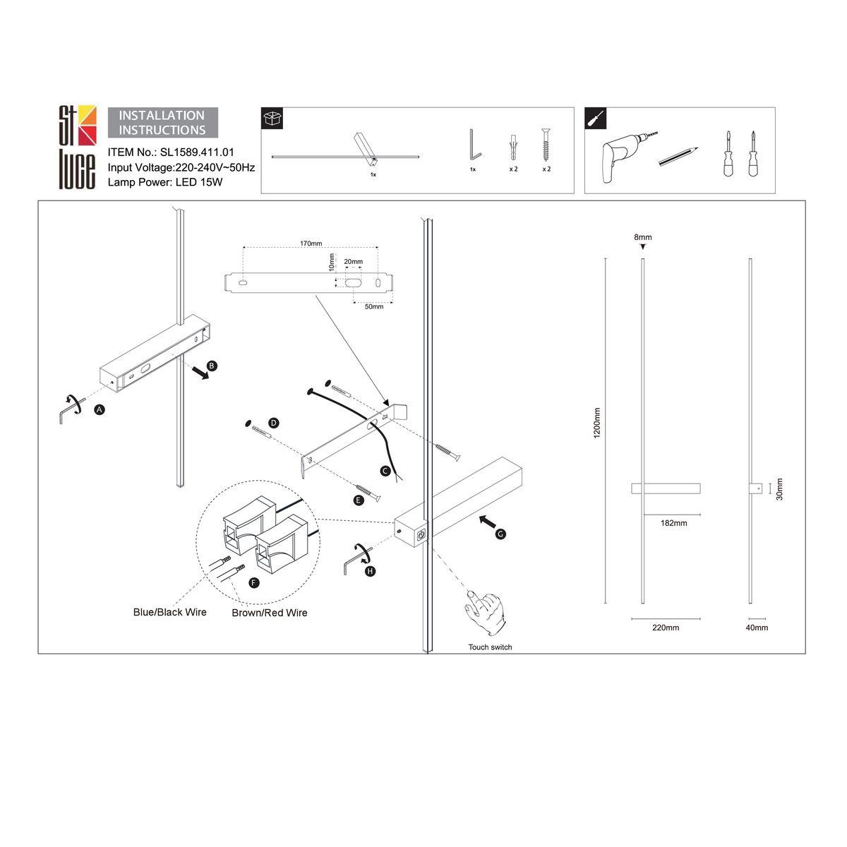 Картинка Настенный светодиодный светильник ST Luce Astente SL1589.041.01