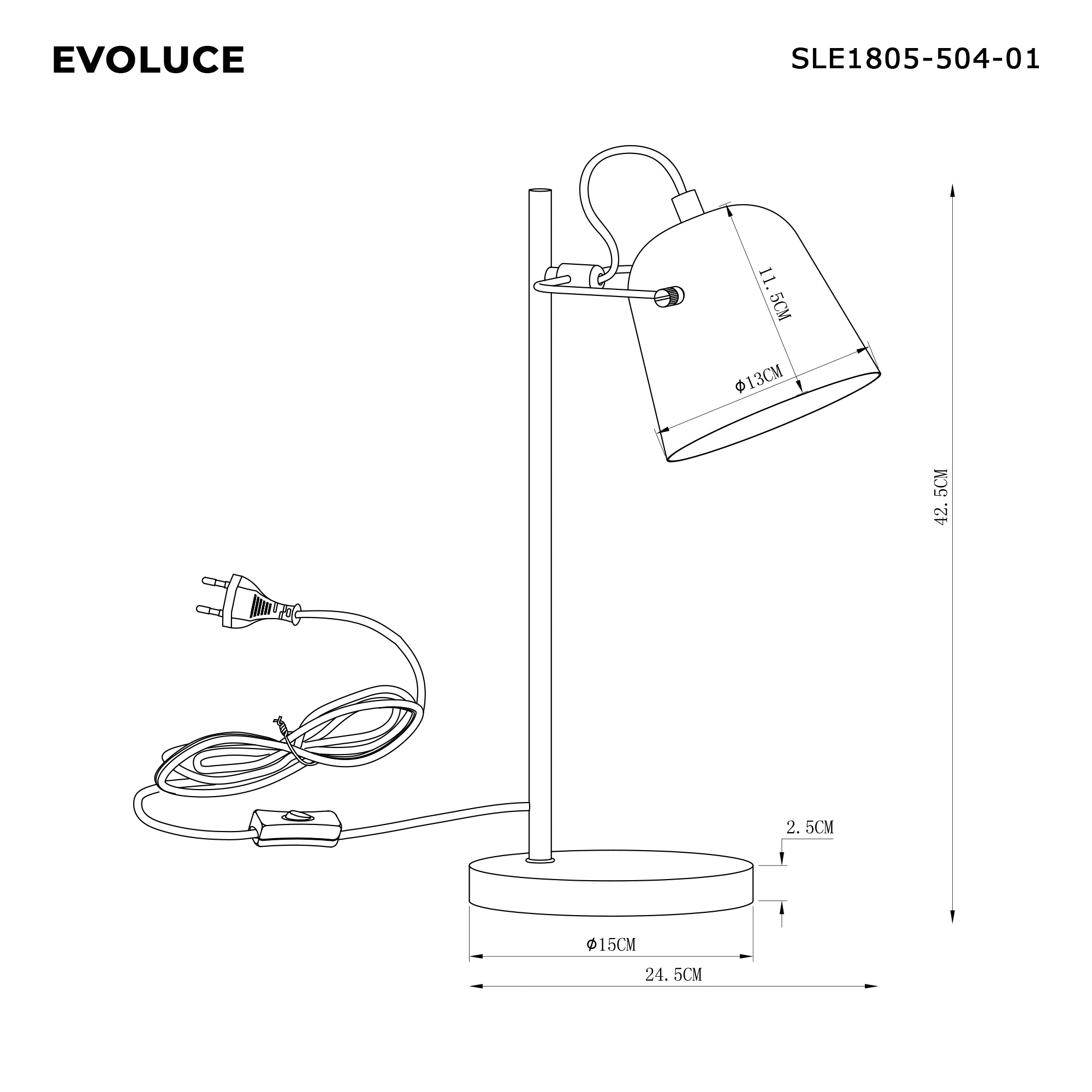 Картинка Evoluce SLE1805-504-01 Прикроватная лампа Blank