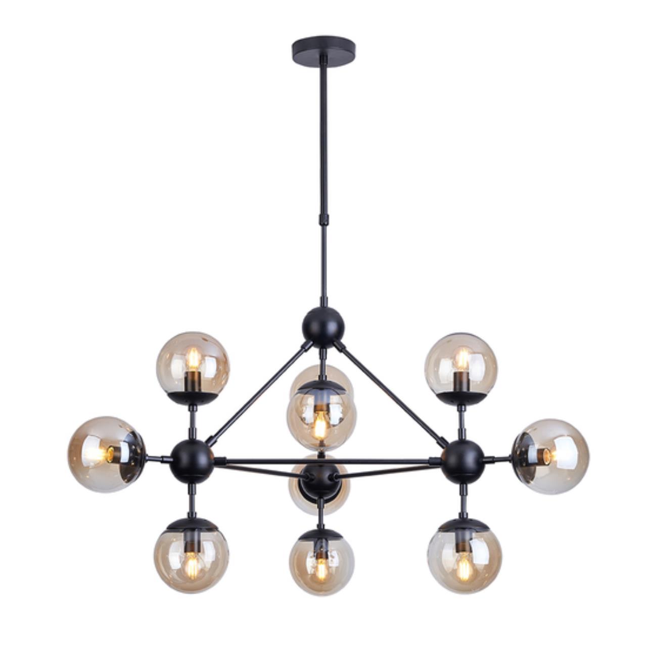 Картинка Подвесная люстра Arte Lamp BOLLA A1664SP-10BK
