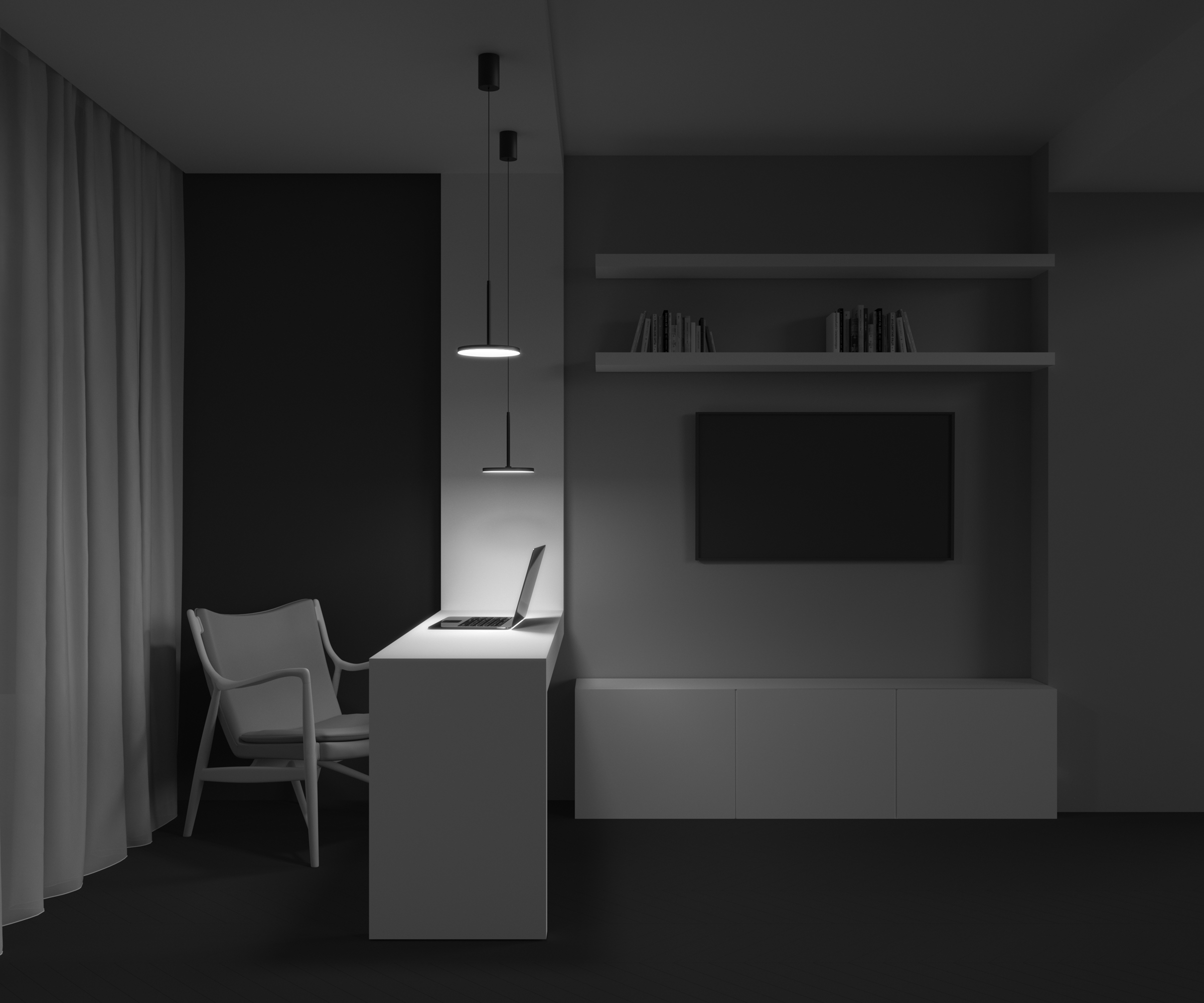 Картинка Подвесной светильник Technical P076PL-L12W3K-B