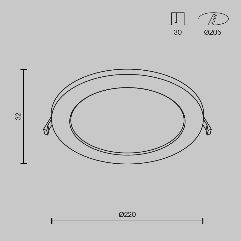 Картинка Встраиваемый светодиодный светильник Maytoni Stockton DL018-6-L18W