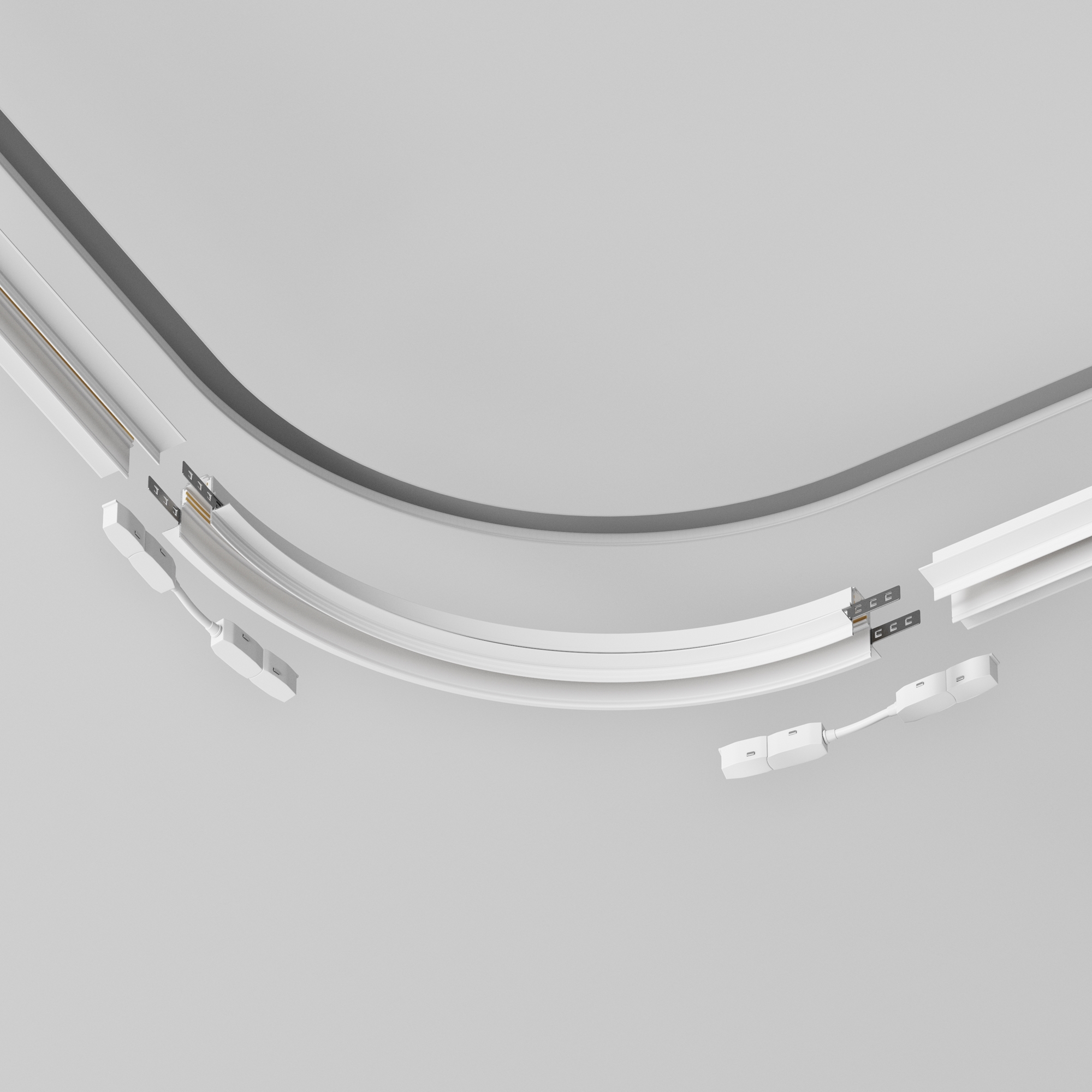 Картинка Комплектующие для встраиваемой трековой системы Technical TRA044-angle-W