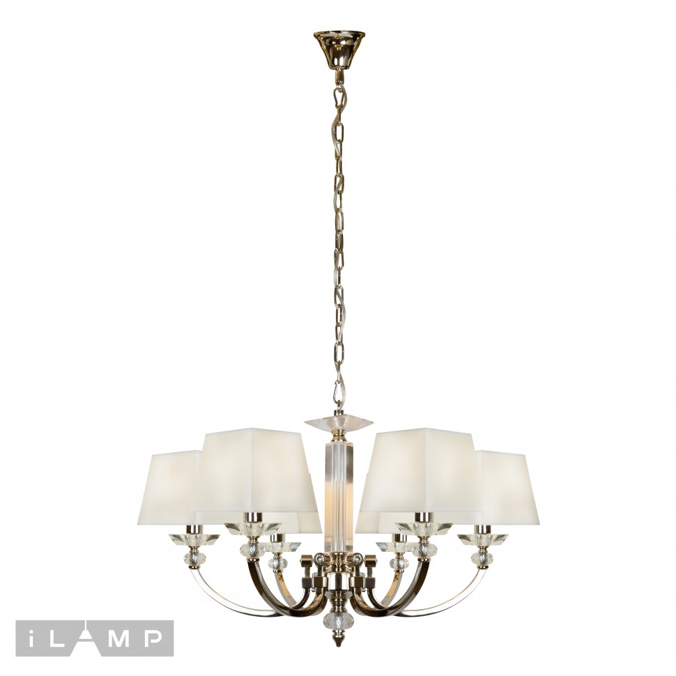 Картинка Подвесная люстра iLamp Blues P9404-6 Никель+белый