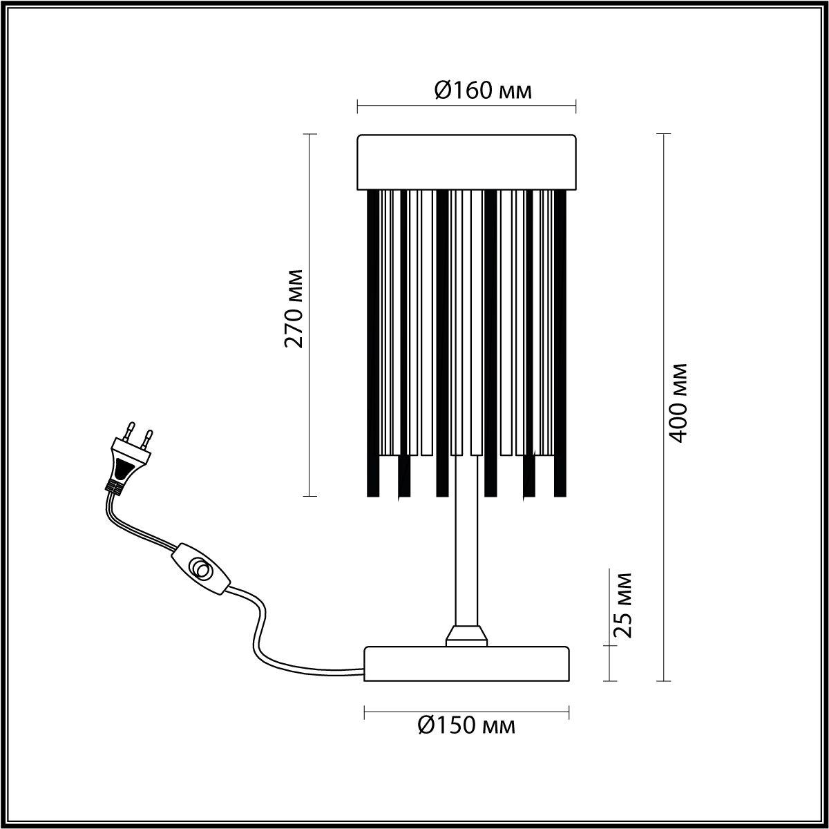 Картинка Настольная лампа Odeon Light Hall York 4788/2T