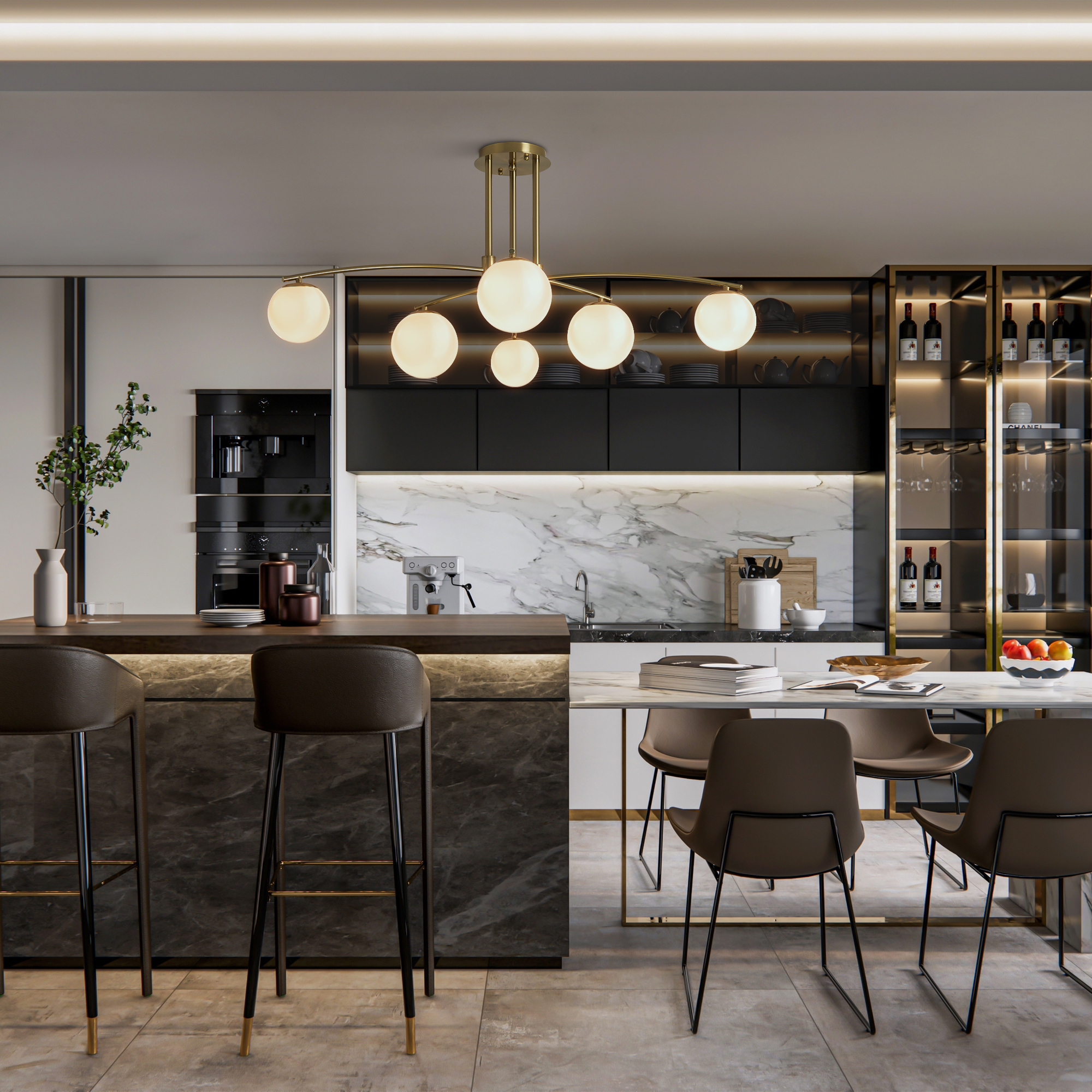 Картинка Подвесная люстра Freya FR5443CL-06BS