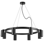 Картинка LR018378 Подвесной светильник RULLO 8х50W GU10 ЧЕРНЫЙ (571018+214437-8)