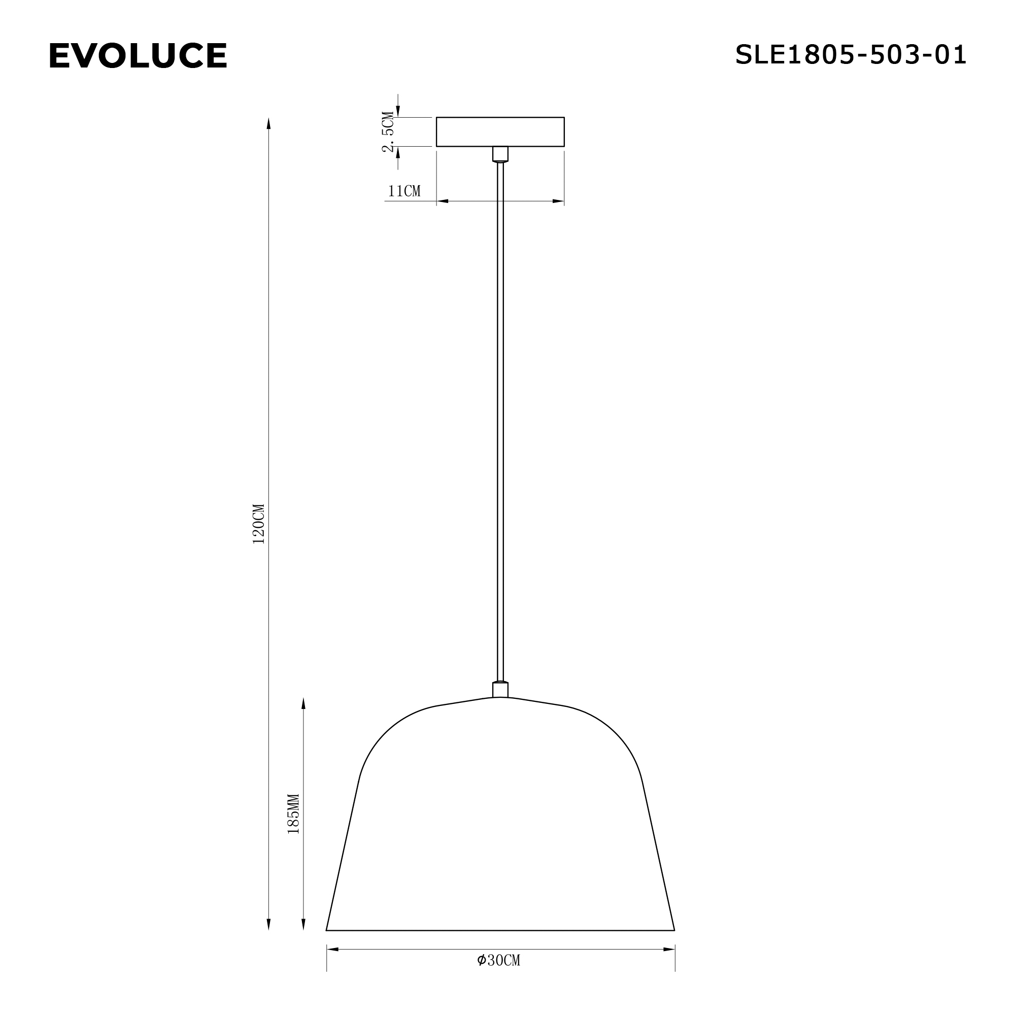 Картинка Evoluce SLE1805-503-01 Светильник подвесной Blank