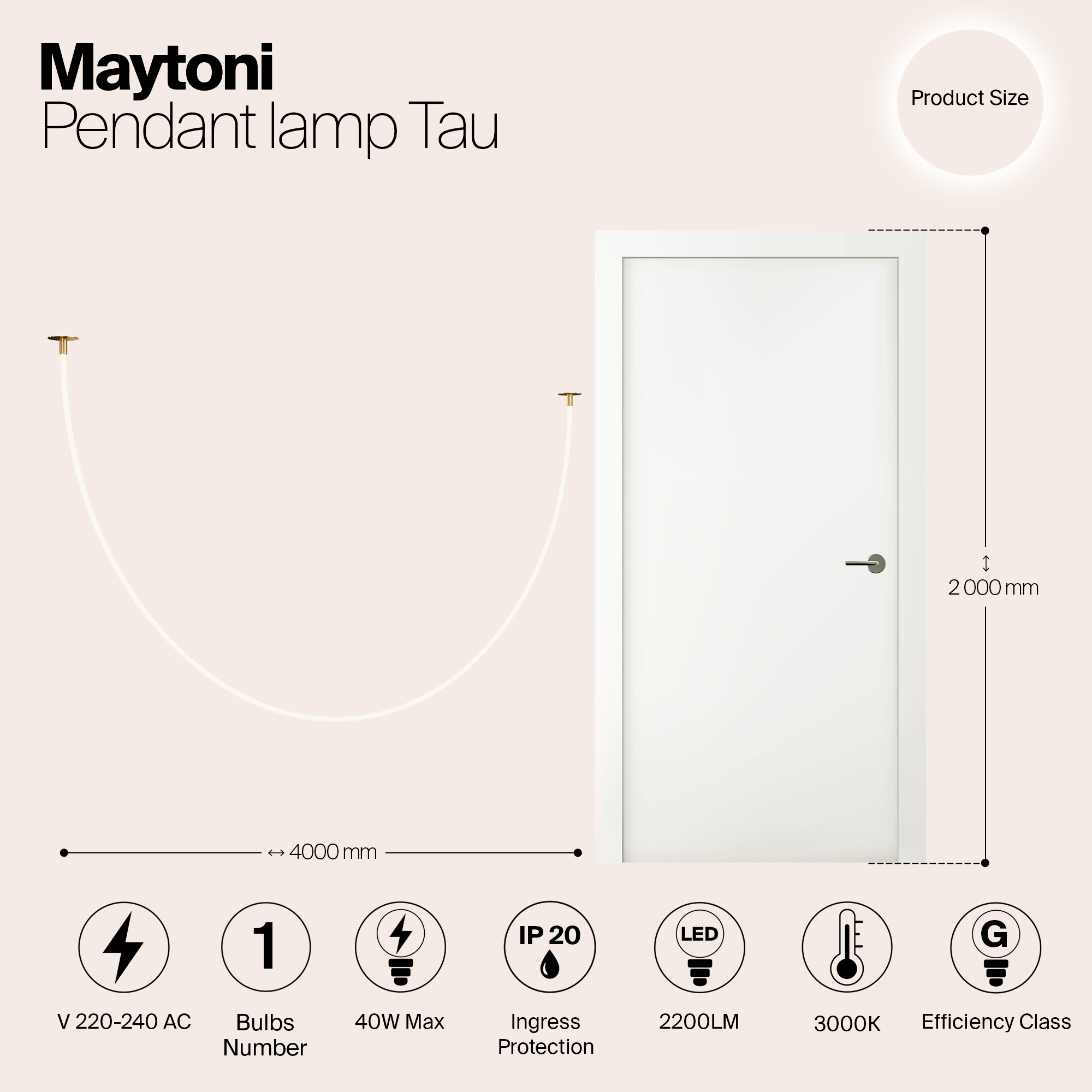 Картинка Подвесной светильник Maytoni MOD146PL-L40G3K