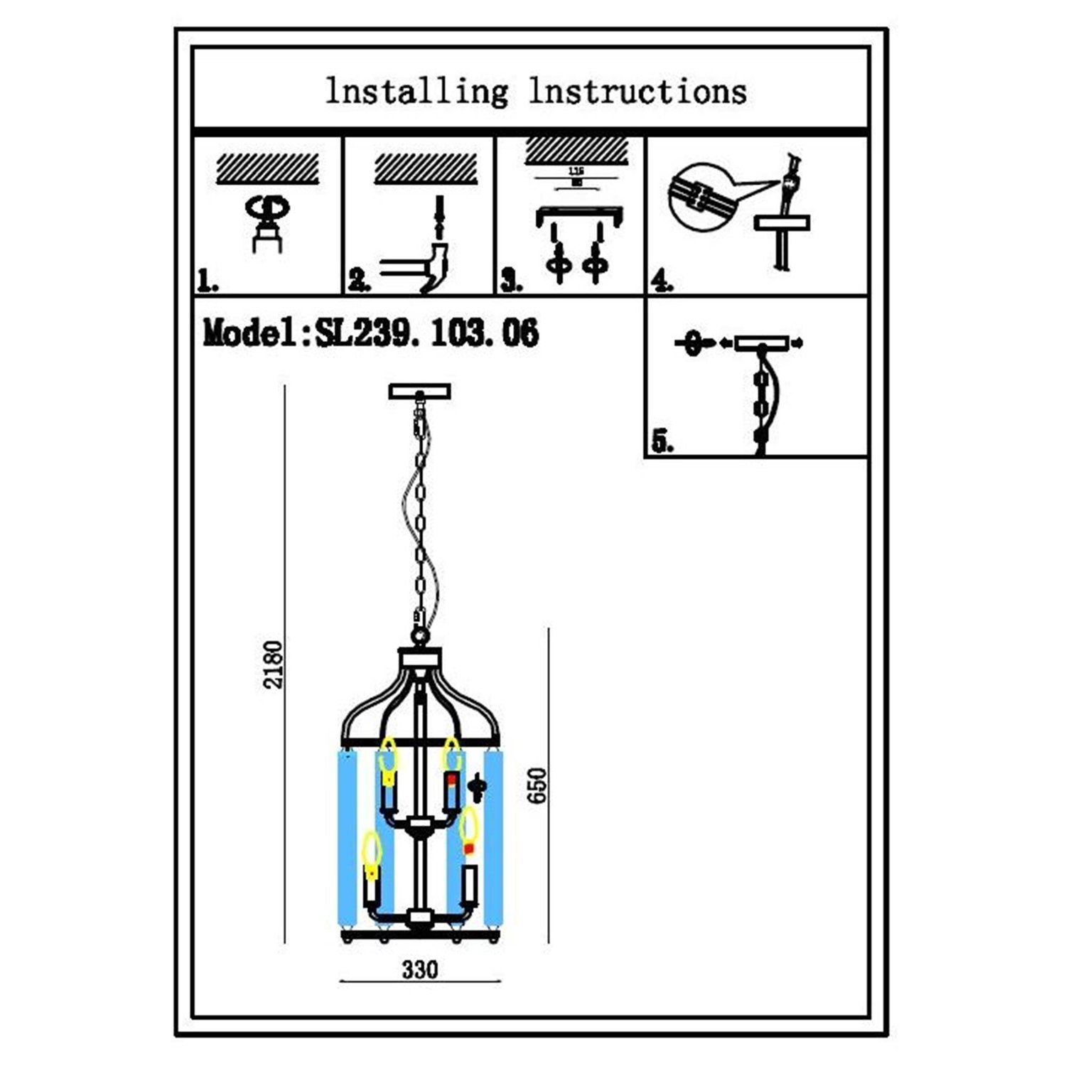 Картинка Подвесная люстра ST Luce SL239.103.06