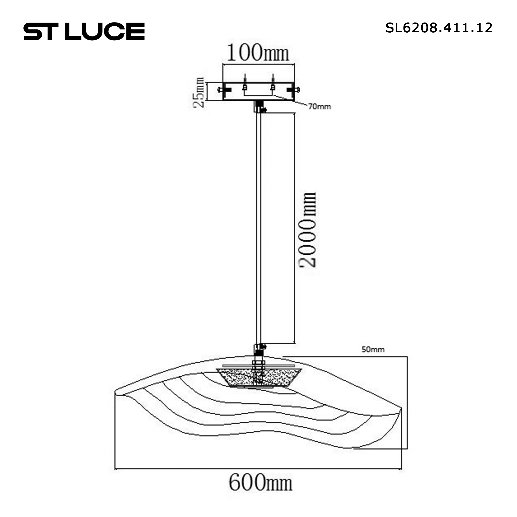 Картинка SL6208.411.12 Светильник подвесной ST-Luce 