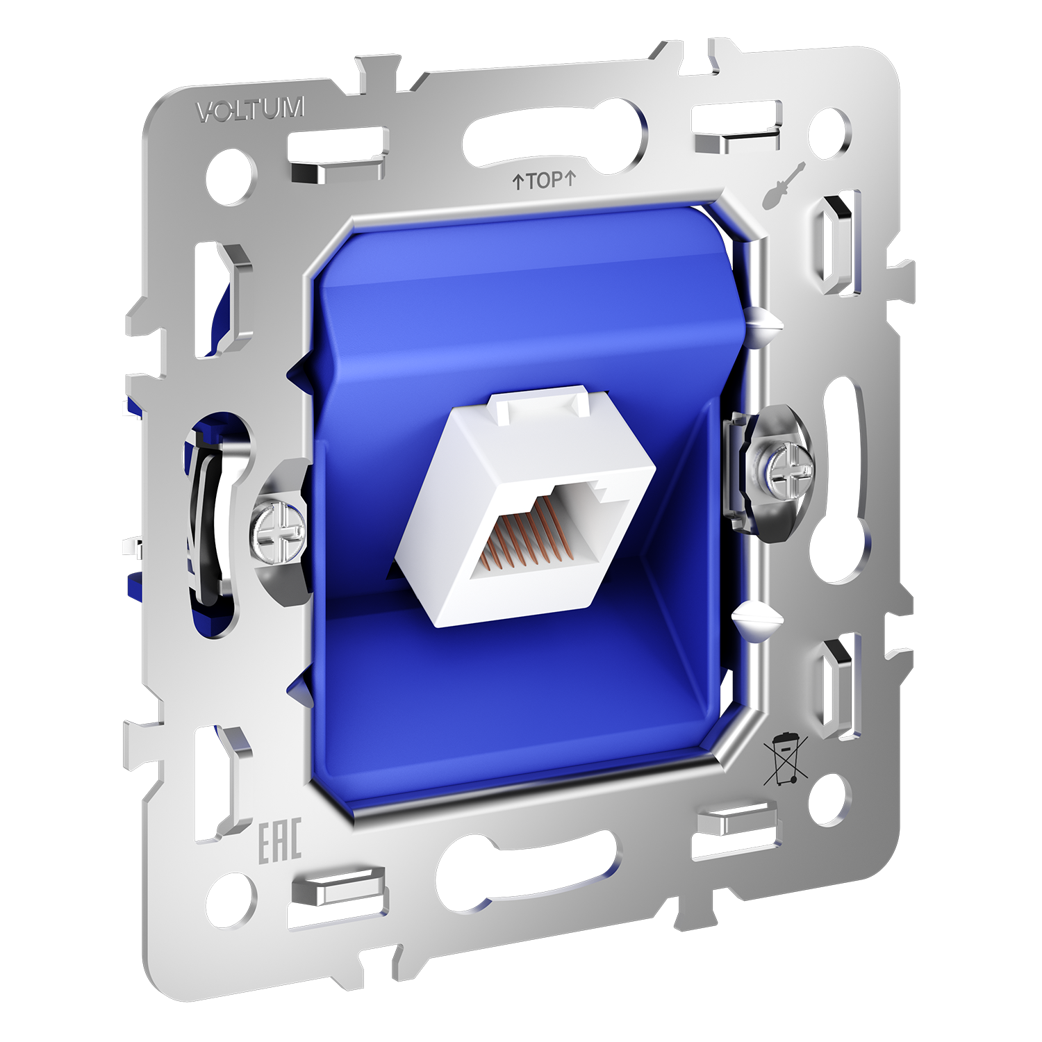 Картинка Механизм розетки компьютерной RJ45 кат.6, S70