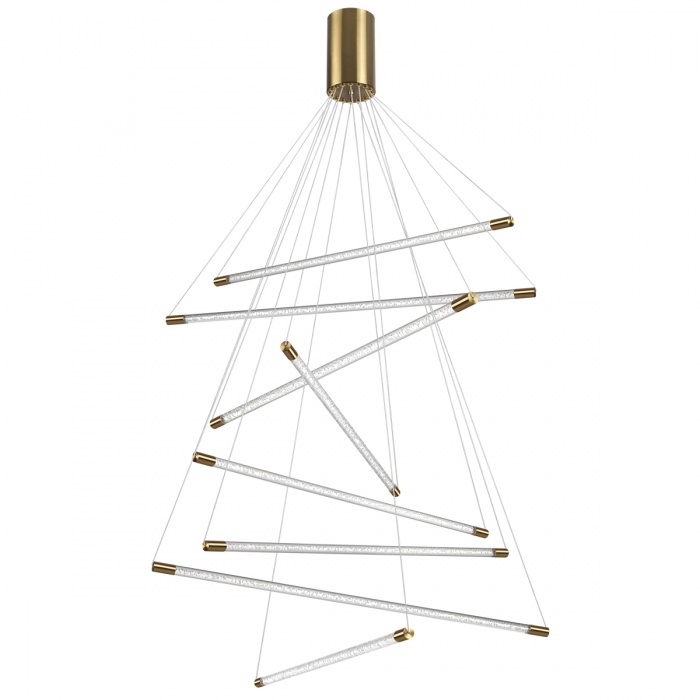 4369/80l hightech odl23 107 полированное золото/акрил с пузырьками подвесной св-к ip20 led 60w 3000k sparky, доставка по Казахстану 